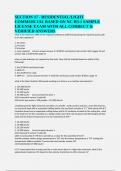 SECTION 17 - RESIDENTIAL&sol;LIGHT COMMERCIAL BASED ON NC H3-1 SAMPLE LICENSE EXAM WITH ALL CORRECT & VERIFIED ANSWERS 