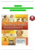 TEST BANK For Nursing Health Assessment The Foundation of Clinical Practice&comma; 3rd Edition&comma; Patricia M&period; Dillon&comma; All Chapters 1 - 27&comma; Complete Newest Version