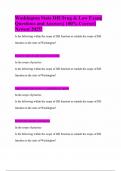 Washington State DH Drug & Law Exam&vert; Questions and Answers&vert; 100&percnt; Correct&vert; Newest 2025&excl;
