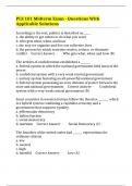 PLS 101 Midterm Exam - Questions With Applicable Solutions
