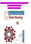Test Bank For Rosdahl's Textbook of Basic Nursing 12th Edition by Caroline Rosdahl Chapter 1 - 103 Complete