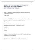 EMGM 106 FINAL EXAM GUIDE&sol;ACTUAL EXAM QUESTIONS WITH 100&percnt; VERIFIED ANSWERS&sol;NEWEST UPDATE