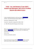 CSLB - Law and Business Exam 2025 &semi; Actual Exam Questions And Correct Verified Answers &vert;Excellent Scores