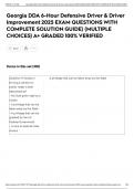 Georgia DDA 6-Hour Defensive Driver & Driver Improvement 2025 EXAM QUESTIONS WITH COMPLETE SOLUTION GUIDE&rpar; &lpar;MULTIPLE CHOICES&rpar; A&plus; GRADED 100&percnt; VERIFIED