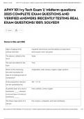 APHY 101 Ivy Tech Exam 1&sol; Midterm questions 2025 COMPLETE EXAM QUESTIONS AND VERIFIED ANSWERS &vert;RECENTLY TESTING REAL EXAM QUESTIONS&vert; 100&percnt; SOLVED&excl;&excl;