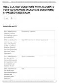 MSSC CLA TEST QUESTIONS WITH ACCURATE VERIFIED ANSWERS &lpar;ACCURATE SOLUTIONS&rpar; A&plus; PASSED&excl;&excl; 2025 EXAM