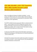 CDC 4N0 VOLUME 1 SELF-TEST Questions With 100&percnt; Verified Answers Latest Versions 2025 Graded A&plus;