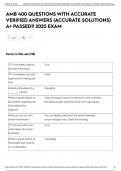 AMB 400 QUESTIONS WITH ACCURATE VERIFIED ANSWERS &lpar;ACCURATE SOLUTIONS&rpar; A&plus; PASSED&excl;&excl; 2025 EXAM