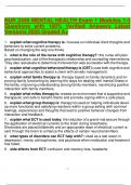 NUR 2459 MENTAL HEALTH Exam 1 Modules 1-3 Questions with 100- Verified Answers Latest Versions