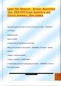 LASER HAIR REMOVAL EXAM PACKAGE DEAL QUESTIONS AND VERIFIED DETAILED ANSWERS &vert; 100&percnt; GUARANTEED PASS &vert; ALREADY GRADED A&plus;