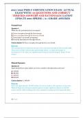 2025&sol;2026 PMH-C CERTIFICATION EXAM &vert;ACTUAL EXAM WITH 186 QUESTIONS AND CORRECT VERIFIED ANSWERS AND RATIONALES&vert;LATEST UPDATE 2025 SPRING &vert;A&plus; GRADE ASSURED