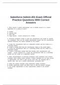 Salesforce Admin-201 Exam Official Practice Questions With Correct Answers