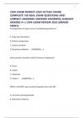 CSFA EXAM NEWEST 2025 ACTUAL EXAM&vert; COMPLETE 150 REAL EXAM QUESTIONS AND CORRECT ANSWERS &lpar;VERIFIED ANSWERS&rpar; ALREADY GRADED A&plus;&vert; CSFA EXAM REVIEW 2025 &lpar;BRAND NEW&excl;&excl;&rpar;