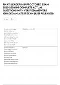 RN ATI LEADERSHIP PROCTORED EXAM 2025-2026 &vert;80 COMPLETE ACTUAL QUESTIONS WITH VERIFIED ANSWERS &vert;GRADED A&plus;&vert;LATEST EXAM &lpar;JUST RELEASED&rpar;