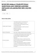 BCOR 1015 Midterm COMPLETE EXAM QUESTIONS AND VERIFIED ANSWERS &lpar;DETAILED & ELABORATED&rpar; 100&percnt; SOLVED 2025&excl;&excl;