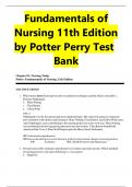 Fundamentals of Nursing 11th Edition by Potter & Perry &vert; Test Bank &vert; Verified & Accurate &vert; Latest Version