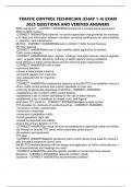 TRAFFIC CONTROL TECHNICIAN &lpar;CHAP 1-4&rpar; EXAM 2025 QUESTIONS AND VERIFIED ANSWERS