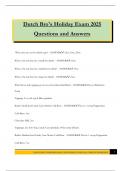Dutch Bro's Holiday Exam 2025 Questions and Answers