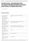 ISA 62443 IC33 - All QUESTIONS WITH ACCURATE VERIFIED ANSWERS &lpar;ACCURATE SOLUTIONS&rpar; A&plus; PASSED&excl;&excl; 2025 EXAM