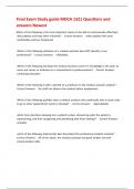 Final Exam Study guide MDCA 1321 Questions and answers Newest 