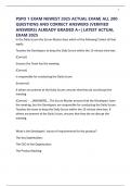 PSPO 1 EXAM NEWEST 2025 ACTUAL EXAM&vert; ALL 200 QUESTIONS AND CORRECT ANSWERS &lpar;VERIFIED ANSWERS&rpar; ALREADY GRADED A&plus;&vert; LATEST ACTUAL EXAM 2025