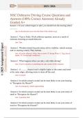 NSC Defensive Driving Course Questions and  Answers &lpar;100&percnt; Correct Answers&rpar; Already  Graded A&plus; 