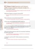 PFT Master Cards Questions and Answers  &lpar;100&percnt; Correct Answers&rpar; Already Graded A&plus;
