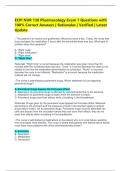 ECPI NUR 138 Pharmacology Exam 1 Questions with 100&percnt; Correct Answers &vert; Rationales &vert; Verified &vert; Latest Update