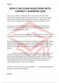 WGU C165 EXAM QUESTIONS WITH CORRECT ANSWERS 2025