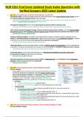NUR 5351 Final Exam Updated Study Guide Questions with Verified Answers 2025 Latest Update