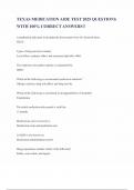 TEXAS MEDICATION AIDE TEST 2025 QUESTIONS WITH 100% CORRECT ANSWERS!!