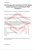 CA Chiropractic Law Exam &lpar;CCLE&rpar; Study Guide Questions and Answers 2025 Graded A