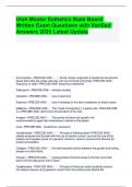 Utah Master Esthetics State Board Written Exam Questions with Verified  Answers 2025 Latest Update