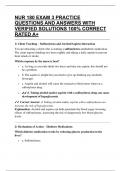 NUR 180 EXAM 3 PRACTICE QUESTIONS AND ANSWERS WITH VERIFIED SOLUTIONS 100&percnt; CORRECT RATED A&plus;