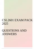 CSL2601 Exam portfolio 2025&lpar;Questions and answers&rpar;
