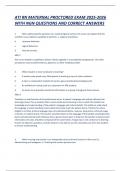 ATI RN Maternal Proctored Exam 2025&ndash;2026 &ndash; With NGN Questions and Verified Correct Answers &ndash; Complete Clinical Review