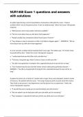 NUR1460 Exam 1 questions and answers with solutions