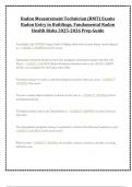 Radon Measurement Technician &lpar;RMT&rpar; Exams Radon Entry in Buildings&comma; Fundamental Radon Health Risks 2025-2026 Prep Guide