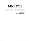 MNE3701 Assignment 2 Semester 1 2025 