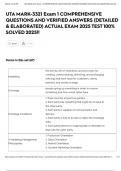 UTA MARK-3321 Exam 1 COMPREHENSIVE QUESTIONS AND VERIFIED ANSWERS &lpar;DETAILED & ELABORATED&rpar; ACTUAL EXAM 2025 TEST 100&percnt; SOLVED 2025&excl;&excl;