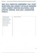 WGU D514 OBJECTIVE ASSESSMENT &lpar;OA&rpar; STUDY  QUESTIONS AND CORRECT DETAILED ANSWERS  &lpar;100&percnt; CORRECT VERIFIED SOLUTIONS&rpar; A NEW  UPDATED VERSION 2025&sol;2026 &vert;GUARANTEED  PASS A&plus; 