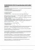 NUR1025 QUIZ-TEST 1 Exam Questions with Verified Answers&period;