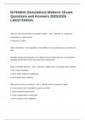 ISYE6644 &lpar;Simulation&rpar; Midterm 1Exam Questions and Answers 2025&sol;2026 Latest Edition&period;
