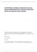Certified Coding Associate &lpar;CCA&rpar; Exam Preparation&comma; Fourth Edition with accurate solutions