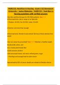 NURS135&colon; Nutrition in Nursing - Exam 3 &lpar;6&rpar; Davenport University &sol; Janine Blakeslee &sol; NURS135 &sol; Nutrition in Nursing questions with verified answers