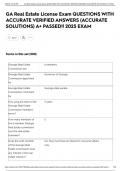GA Real Estate License Exam QUESTIONS WITH ACCURATE VERIFIED ANSWERS &lpar;ACCURATE SOLUTIONS&rpar; A&plus; PASSED&excl;&excl; 2025 EXAM