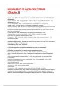 Introduction to Corporate Finance &lpar;Chapter 1&rpar; Test Bank Exam 2025&sol;2026 Questions With Completed Solutions&period;