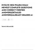 EVOLVE HESI PHARM EXAM NEWEST COMPLETE QUESTIONS AND CORRECT VERIFIED ANSWERS&lpar;DETAILED ANSWERS&rpar;&vert;ALREADY GRADED A&plus;