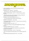Florida Roofing Trade Knowledge Test Prep &lpar;GCS&rpar; Exam &vert;117 Q&rsquo;s and A&rsquo;s