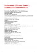 Fundamentals of Finance&colon; Chapter 1 - Introduction to Corporate Finance Test Bank Exam 2025&sol;2026 Questions With Completed Solutions&period;